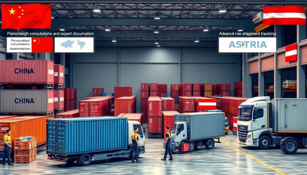 Shipping from China to Austria