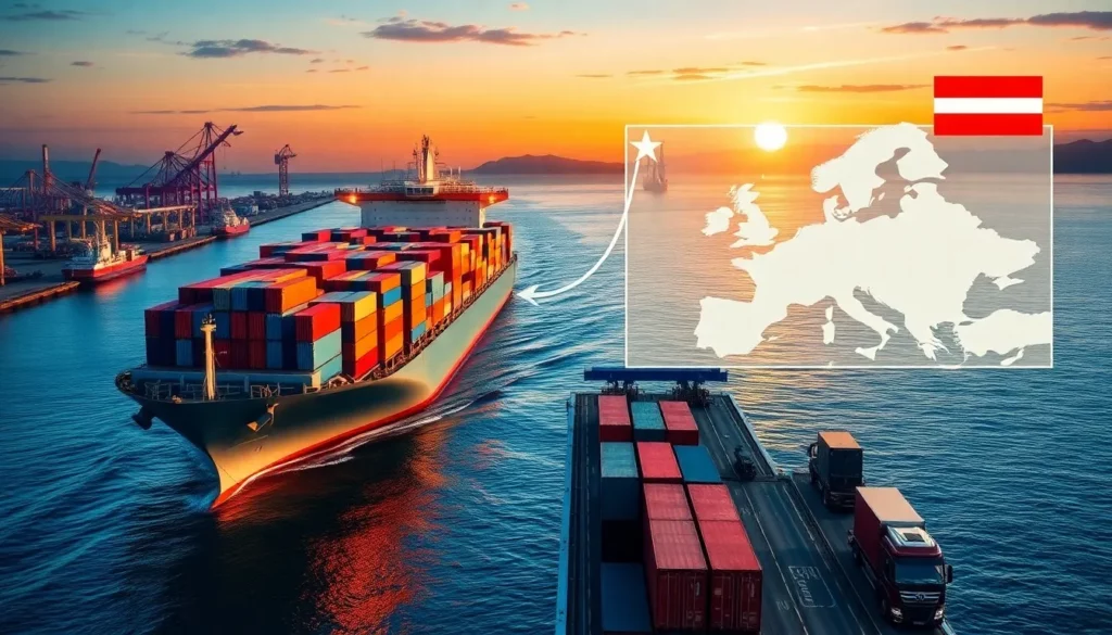 Shipping from China to Austria