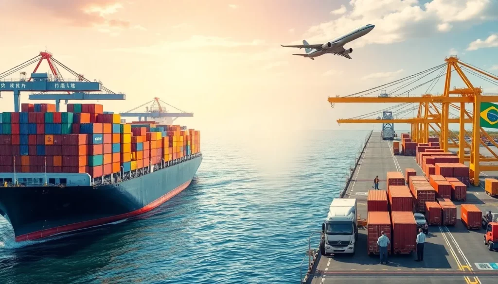 Shipping from China to Brazil