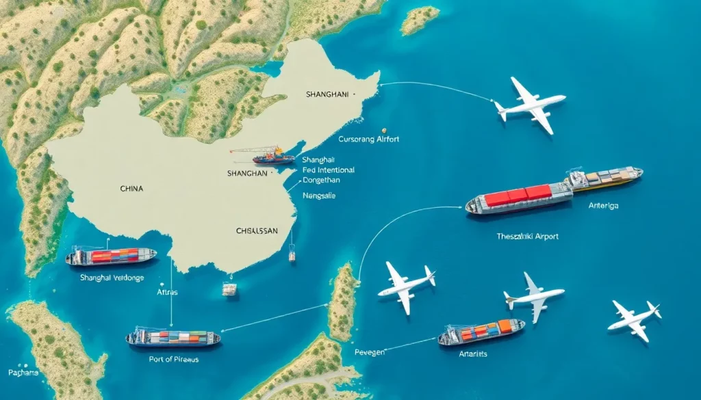 Shipping from China to Greece