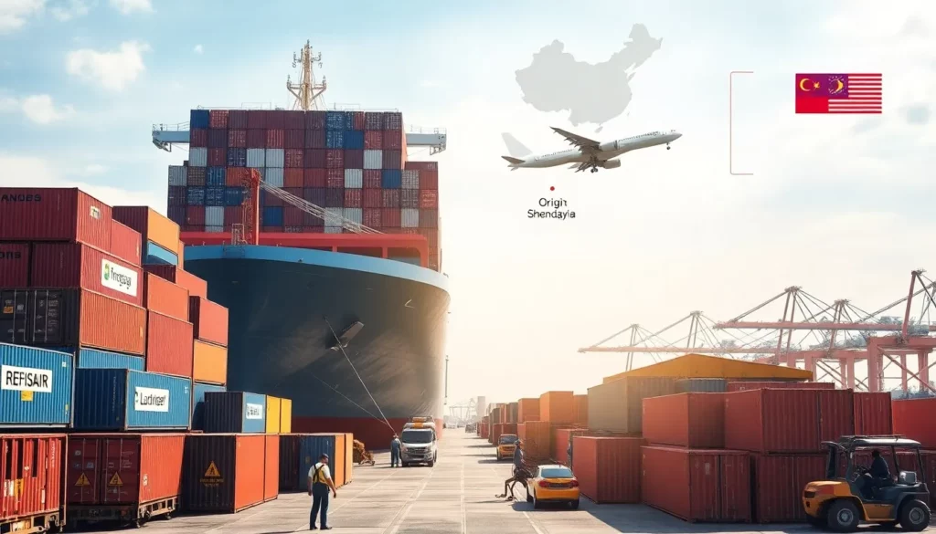 Shipping from China to Malaysia