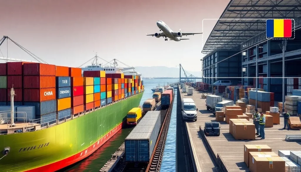 Shipping from China to Romania