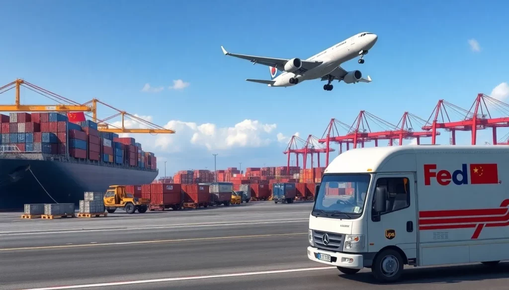 Shipping from China to South Korea
